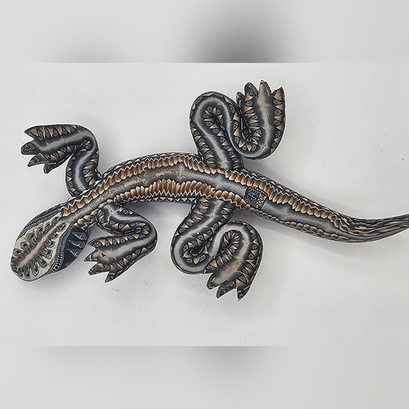 Unique One-of-a-kind Beautiful Stuart Anderson Lizard Figurine, Reptile Art - Picture 3 of 12